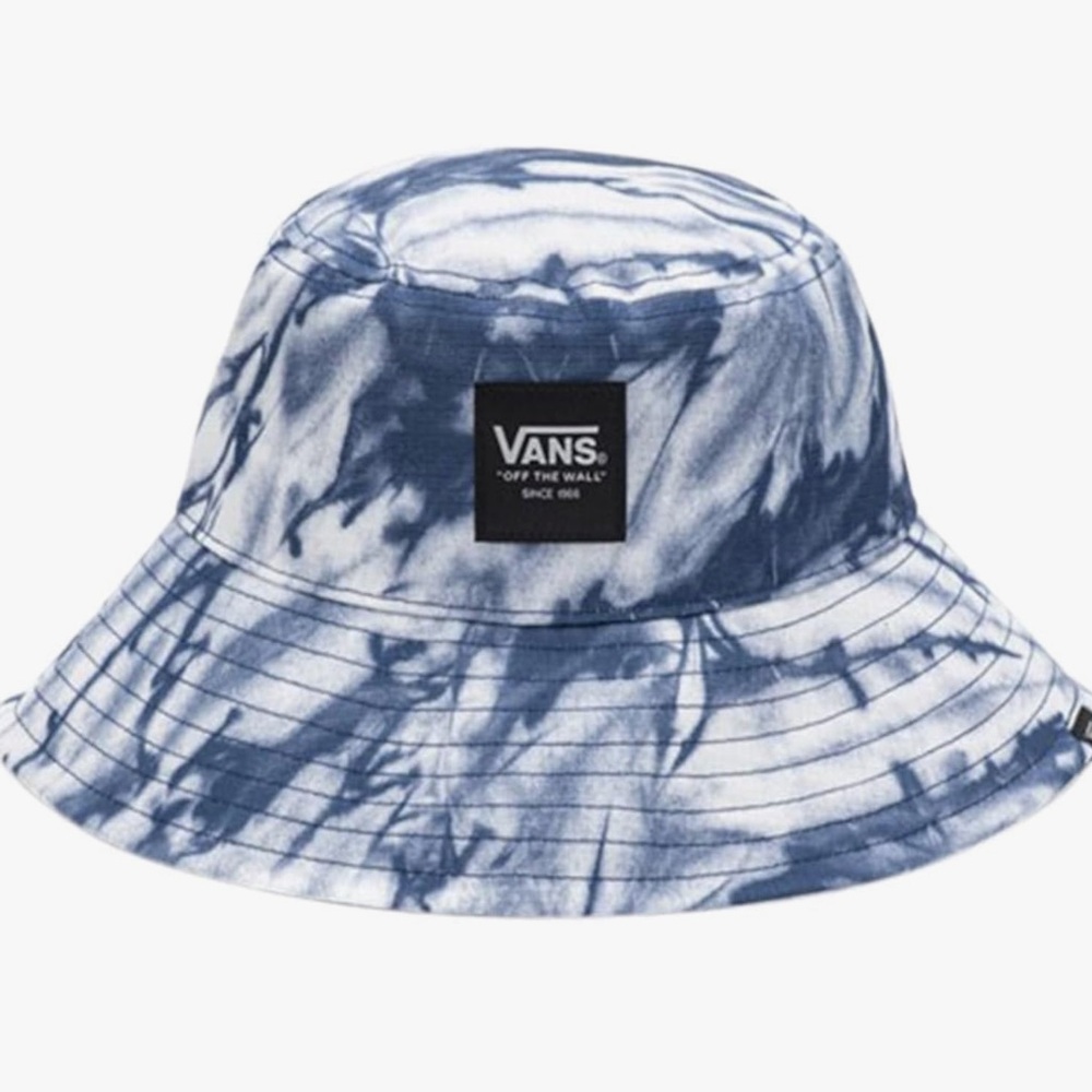 Vans Step Up Navy Blue White Tie-Dye Bucket Hat S/M - Picture 2 of 10